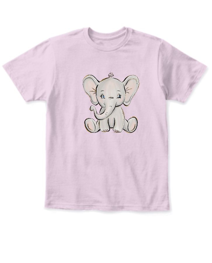 Kid's Half Elephant T-Shirt  - Front