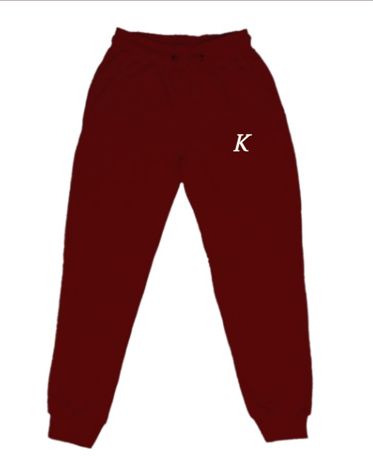 LETTER K PRINT jogger | brown colour - Front