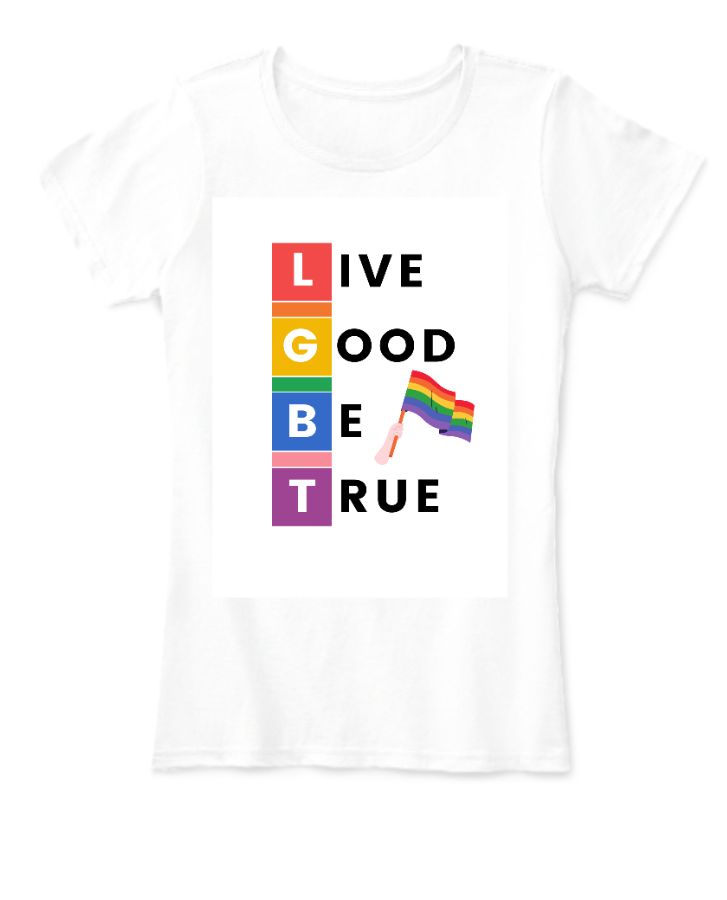 LGTB lover tee| womens half-sleeved tee - Front