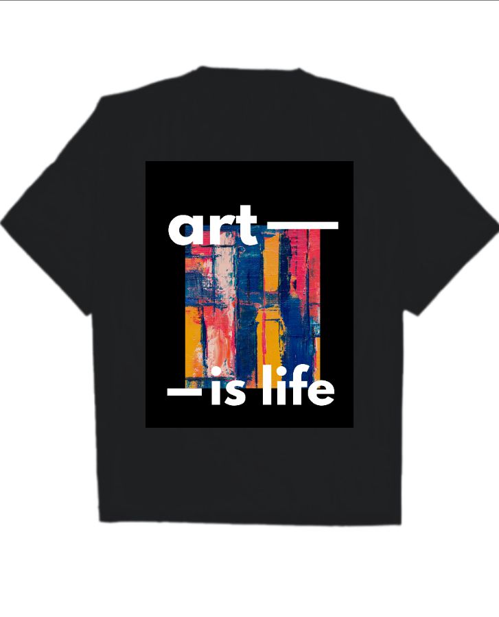 ART IS LIFE. HALF SLEEVE T-SHIRT - Front