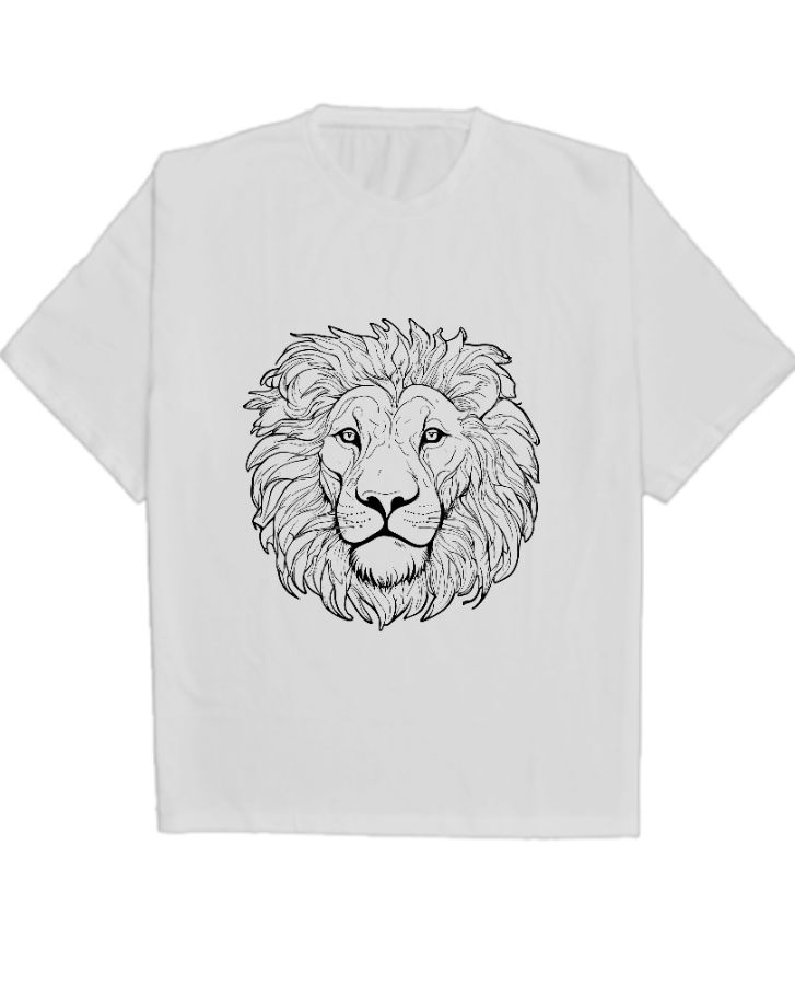 LONE LION oversized T-shirt - Front