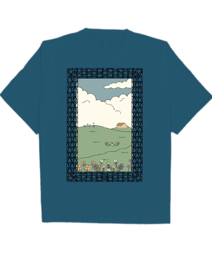 Landscape Frame Oversized T shirt - Front