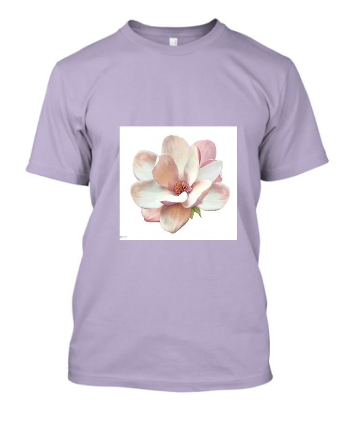 Lavender half sleeve Mongolian flower t shirt - Front