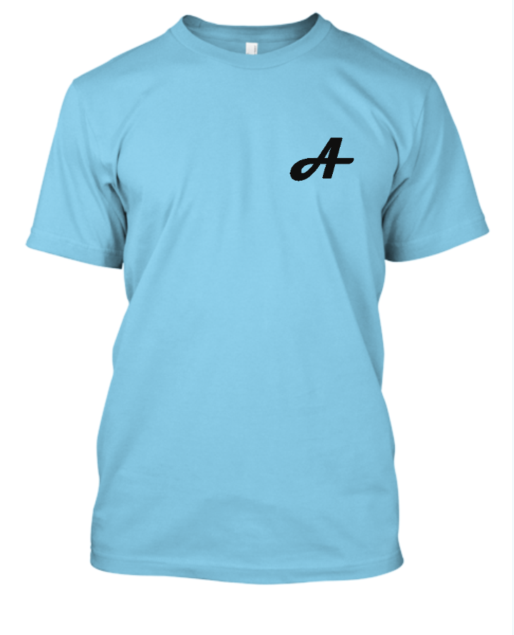 Letter A Half Sleeve Men T-Shirt | Wear Your Initial - Front