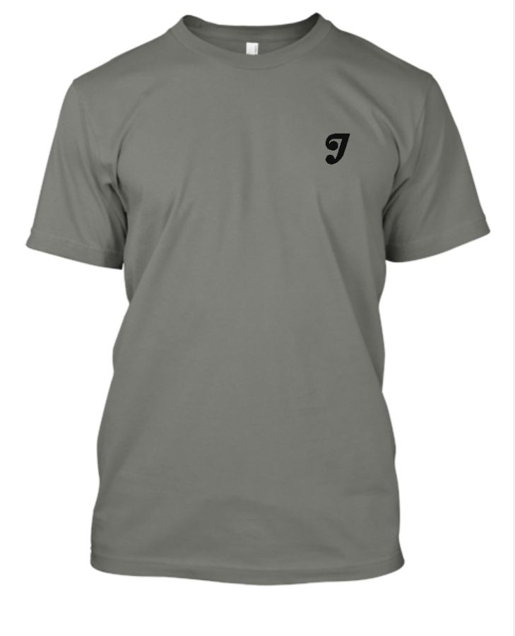 Letter J Half Sleeve Men T-Shirt | Wear Your Initial - Front