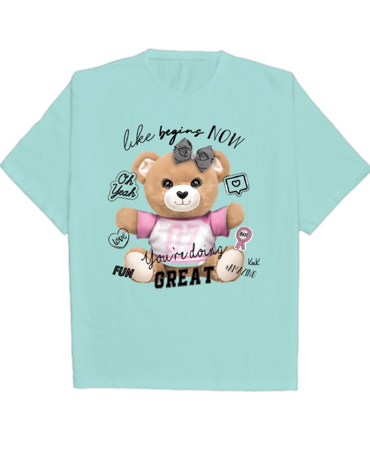 Like Being Now Design Oversized T-Shirt  - Front