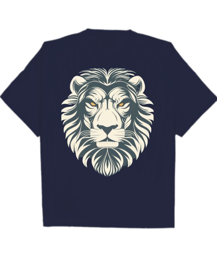 Lion Face Oversized T-shirt - Front