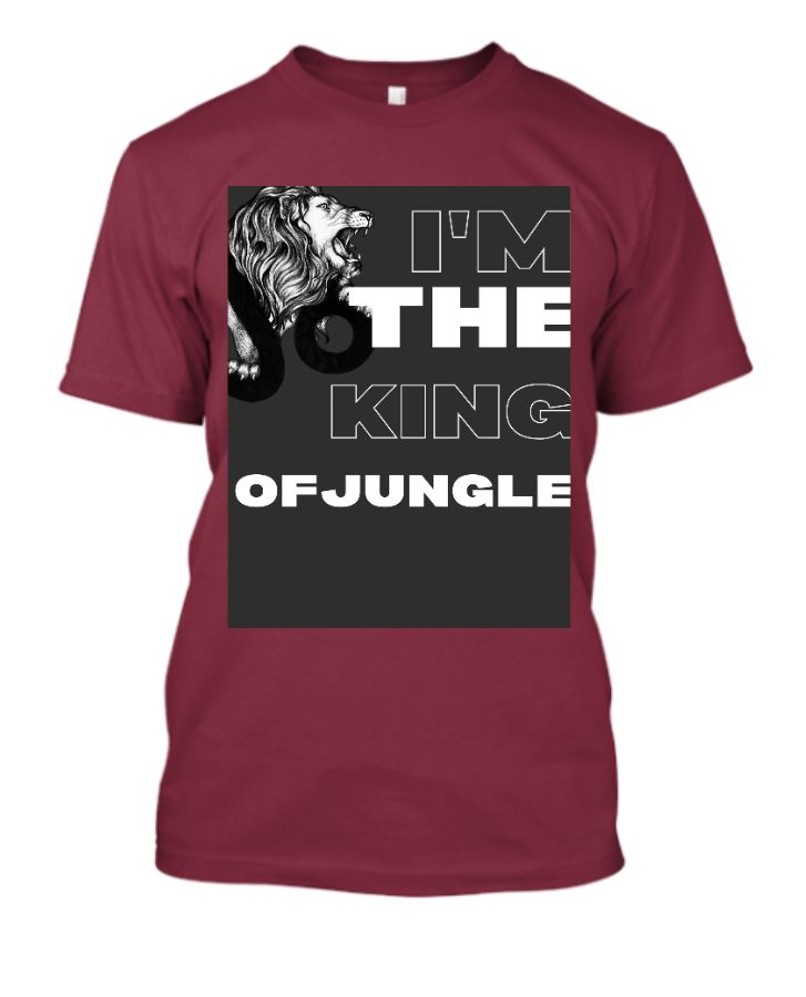 Lion Printed T shirt with text# Trending - Front