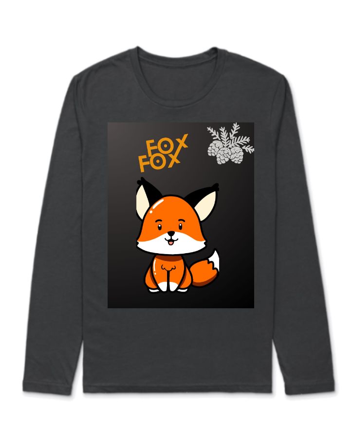 Little fox full sleeves t--shirts - Front
