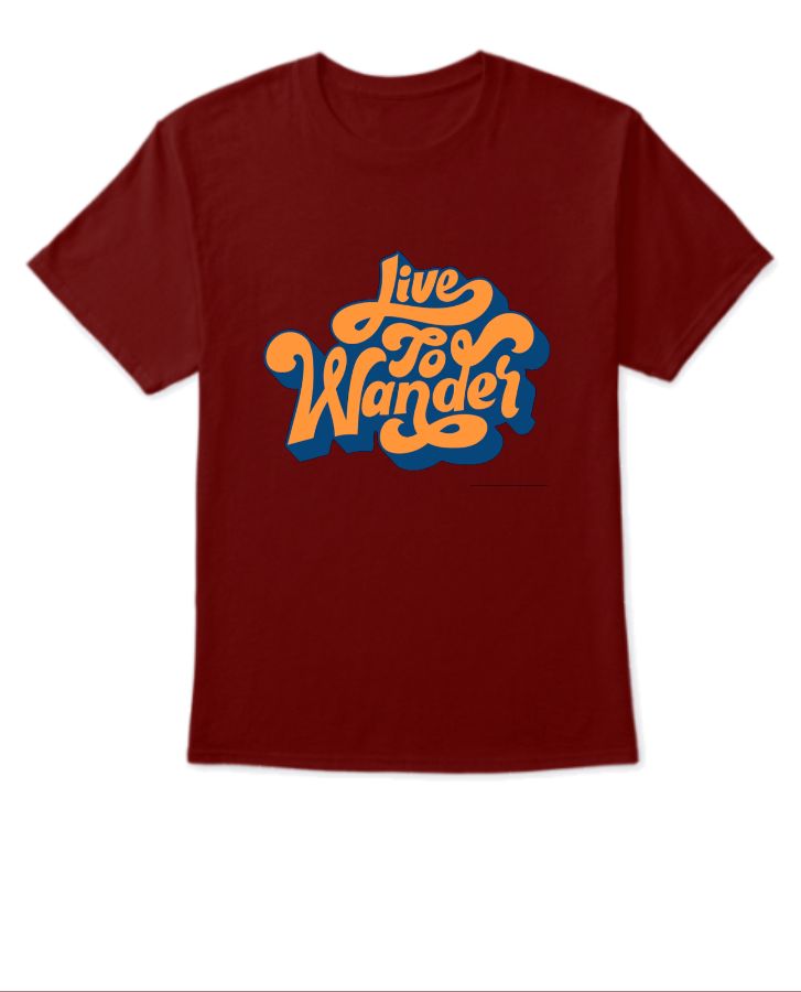 Live to wander printed t-shirt - Front