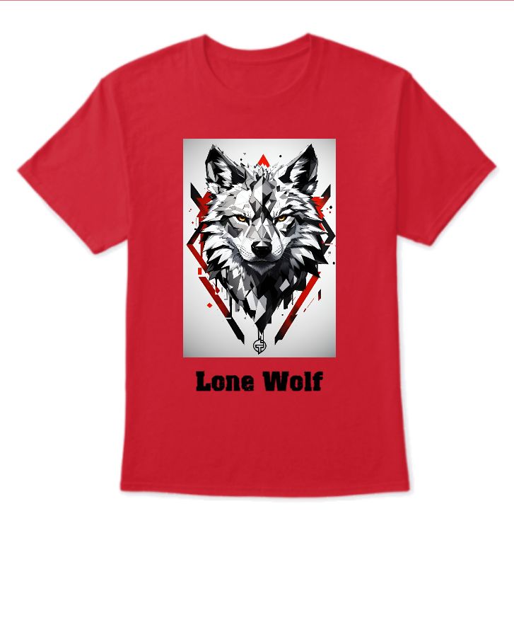 Lone wolf design tshirt , affordable , best price tshirt - Front