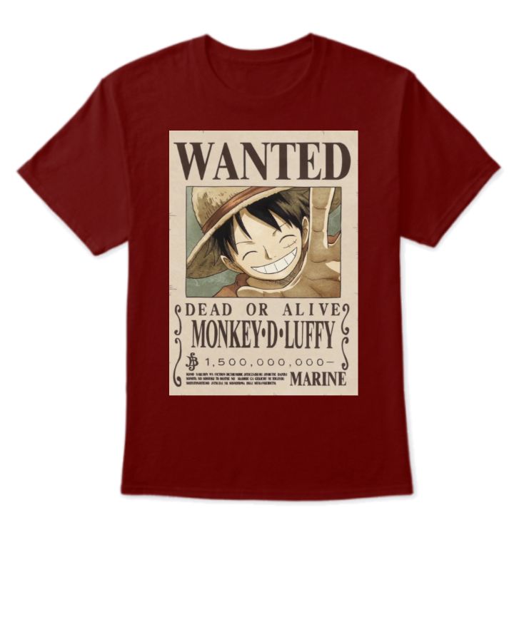 Luffy wanted poster Tshirt - Front