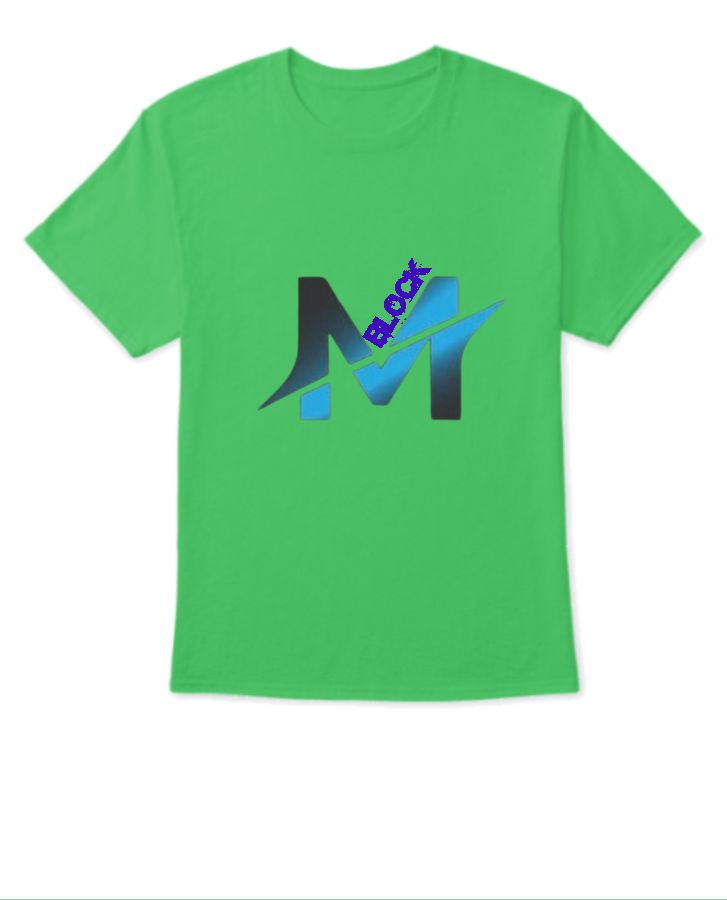 M Letter Design I Half Sleeve Round Neck Tshirt - Front