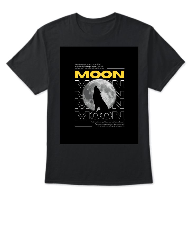MOON front and back Design new t-shirt - Front