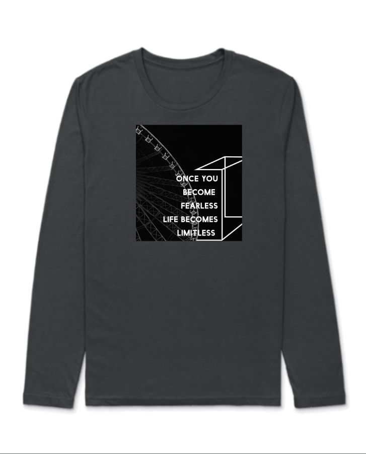 MOTIVATIONAL LINES FULL SLEEVE TSHIRT FOR MEN  - Front