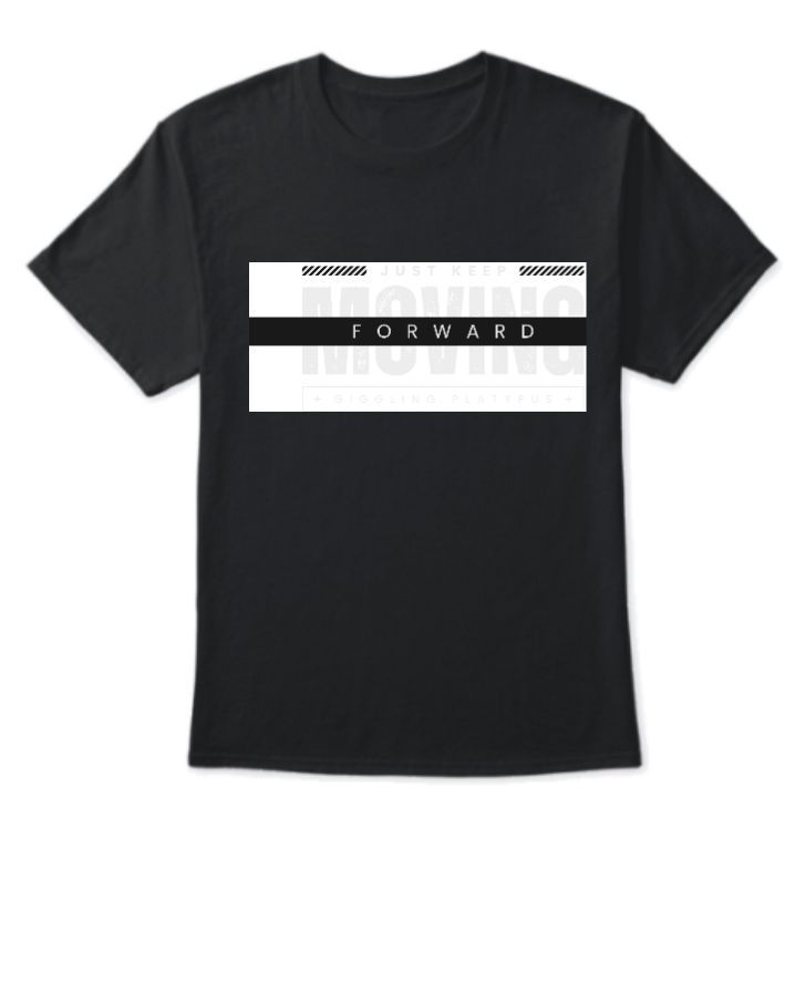 MOVING FORWARD BLACK T- SHIRT - Front