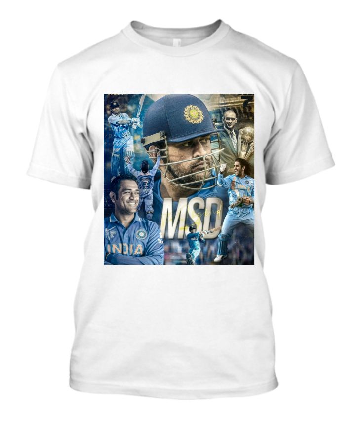MS Dhoni T-Shirt for Men and Women - Front