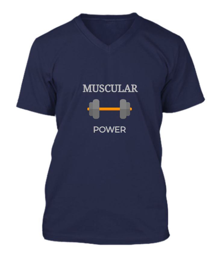 MUSCULAR POWER V-NECK TEES  - Front