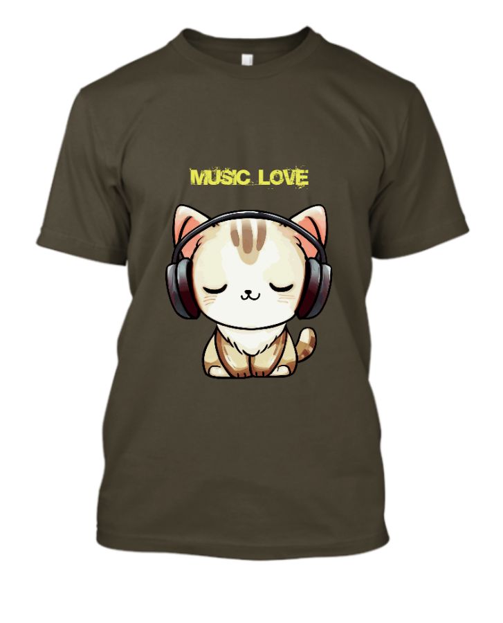 MUSIC LOVE SOLID COLOR T-SHIRT - Front