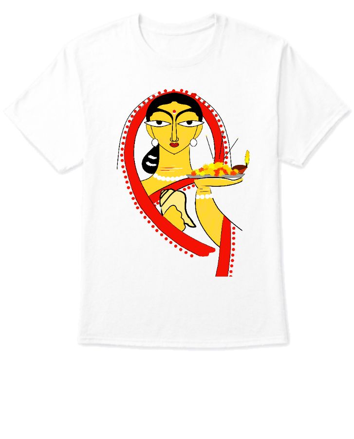 Mahalaya vibes-Half sleeve T-shirt - Front