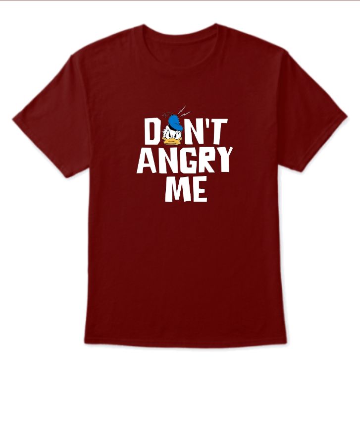 Male Round Neck Half Sleeve-ANGRY DUCK - Front