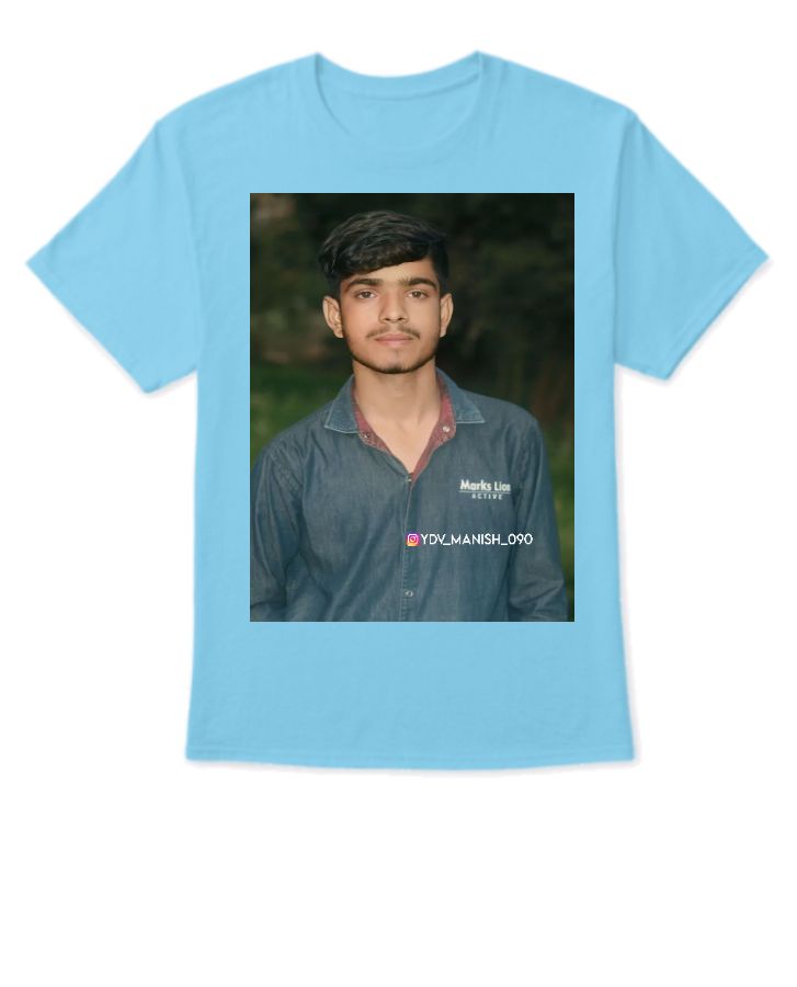 Manish Yadav Tshirt Design With Photo - Front