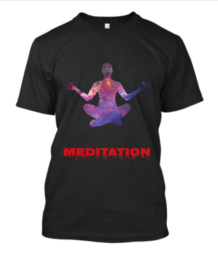 Meditation Position | Half Sleeves T-shirt | For Man And Women - Front