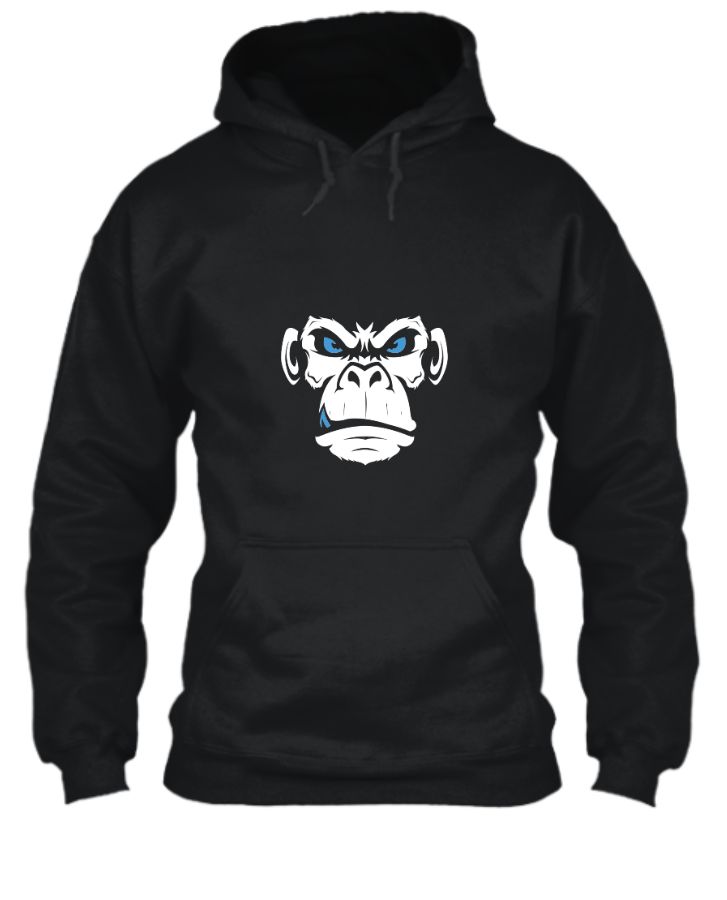 Men Black Relaxed Fit Hoodie - Front