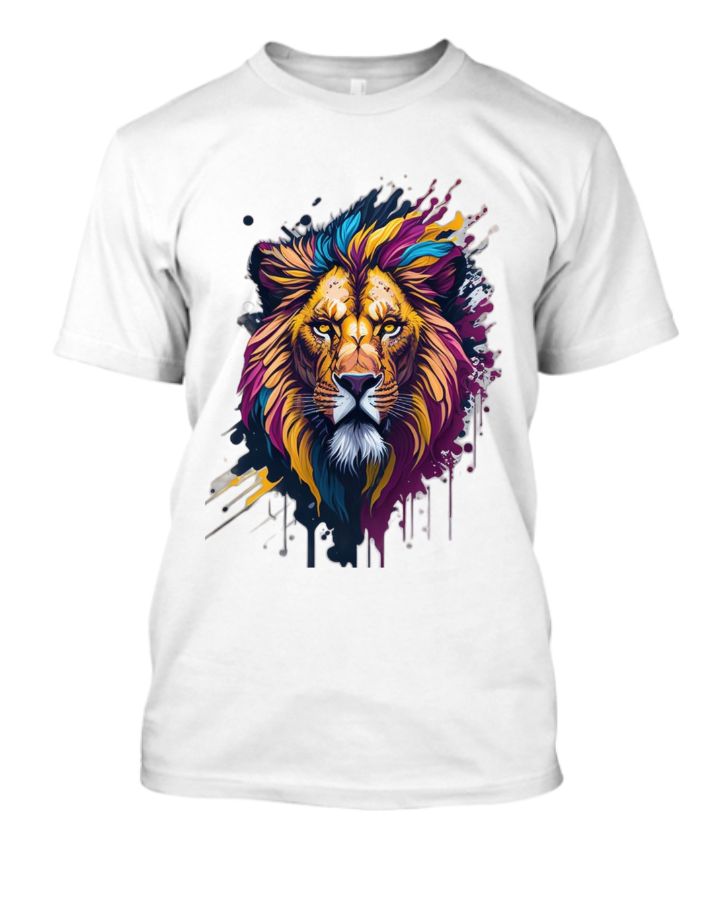 Men Printed Round Neck White T -Shirt - Front