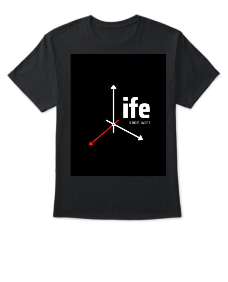 Men Printed, Typography Round Neck Cotton Blend Black T-Shirt - Front