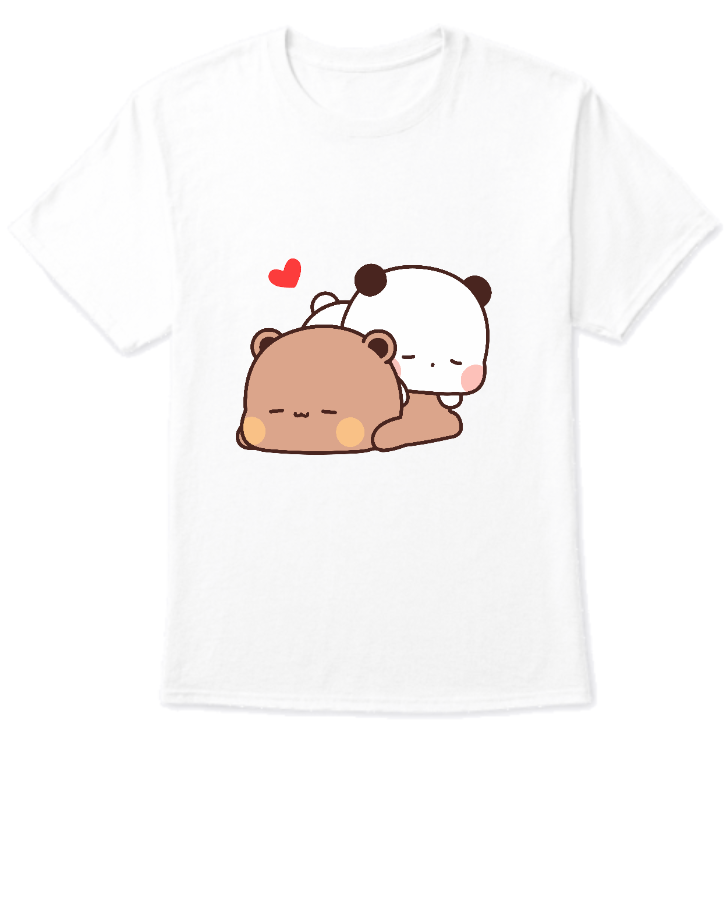 Men T-Shirt Bear Panda Sleeping - Front