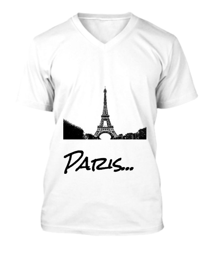 Men paris-printed tshirt - Front