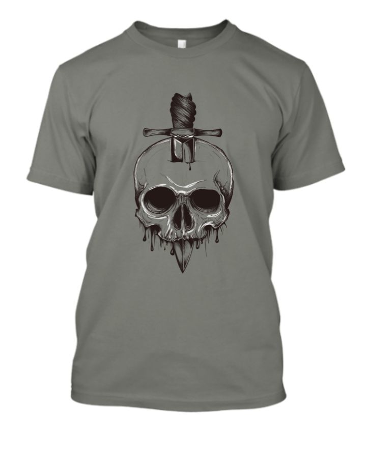 Men's Round Neck Half Selves Cool Cotten T-shirt - Front