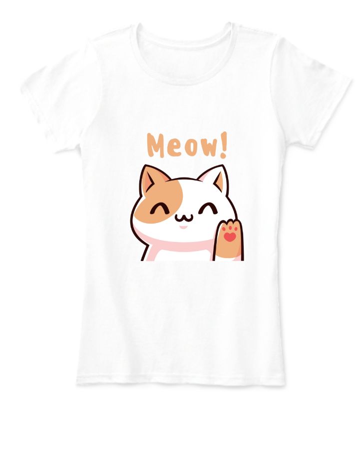 Meow Kitty | Half Sleeve Women T-Shirt  - Front