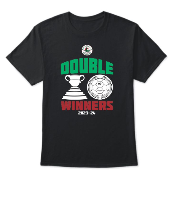 Mohun Bagan Double Winners T-shirt [Black] - Front