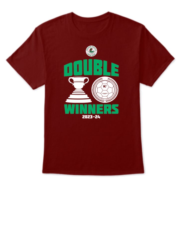 Mohun Bagan Double Winners T-shirt [Maroon] - Front