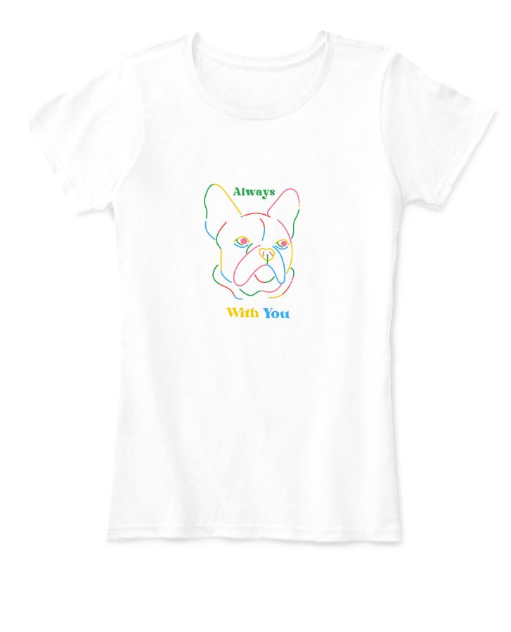 Multicoloured Best Friend Dog T-Shirt Design For Women - Front