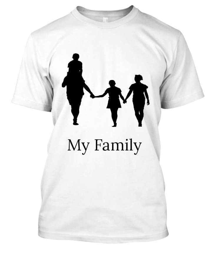 My Family men's V-Neck T shirt - Front