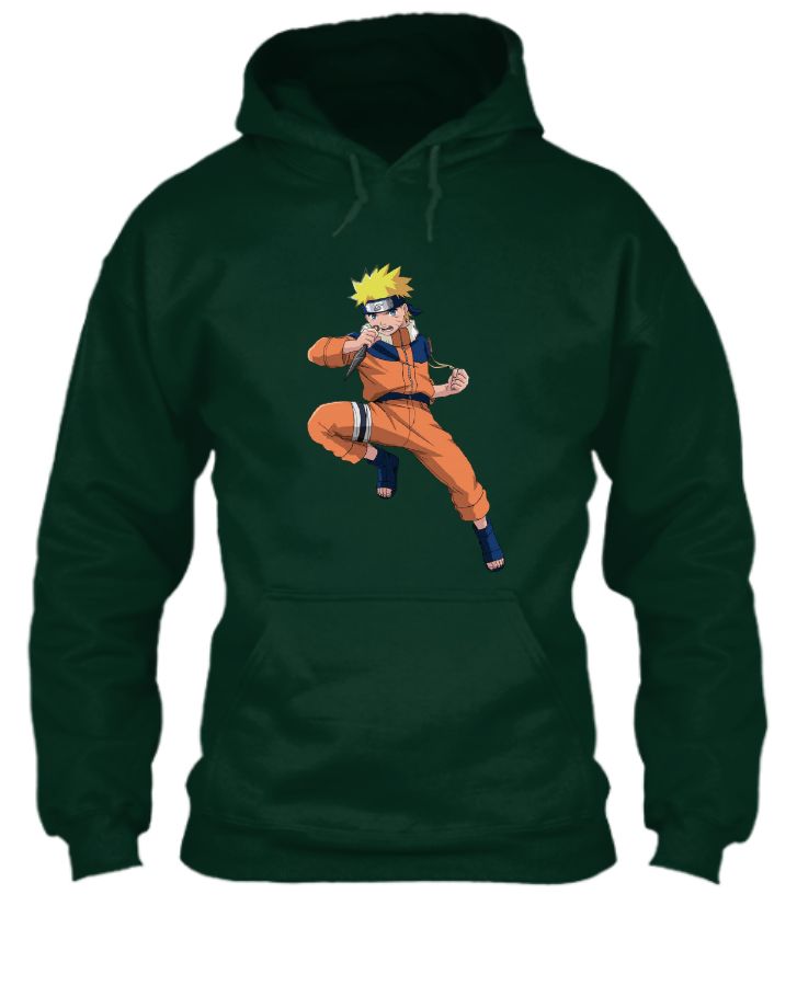 Naruto in Action Hoodie - Front