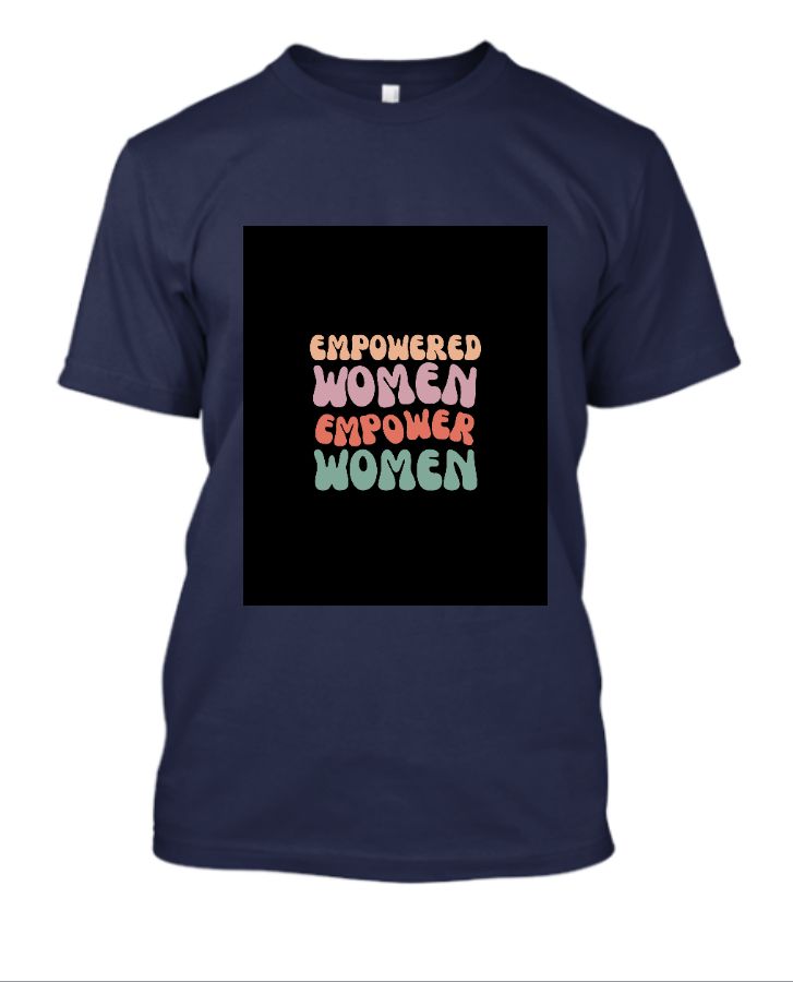 Navy Blue Empowerment Square: Women Lifting Women Tee - Front