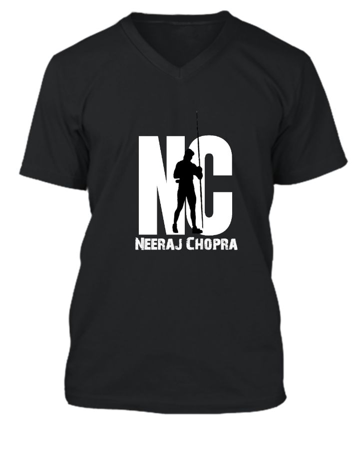 Neeraj Chopra | V-Neck T-shirt - Front