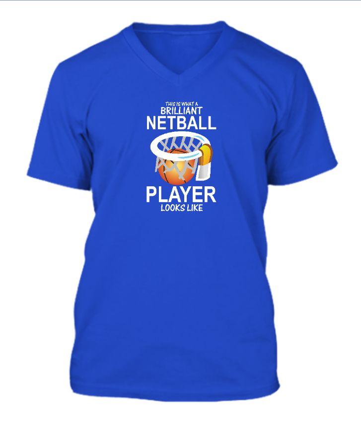 Netball Player V-Neck - Front