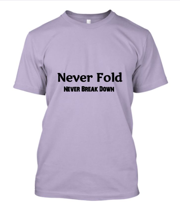 Never Fold Tshirt for Mens  - Front