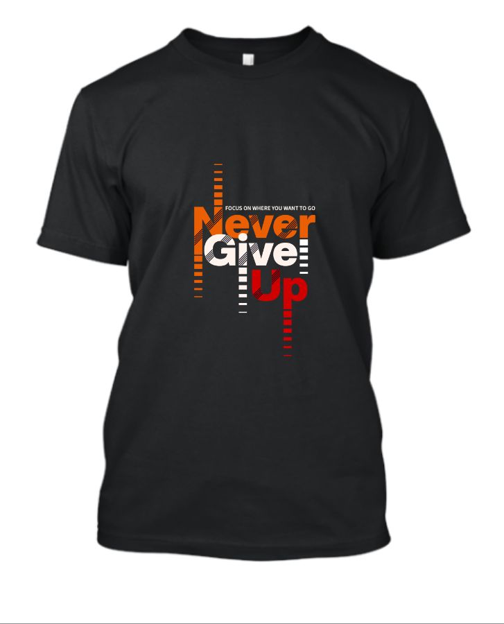 Never Give Up Typography - Front