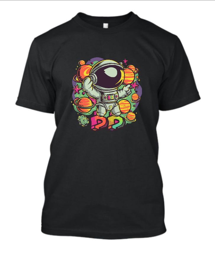 New Astronaut Printed T-shirt Space Lover   - Front