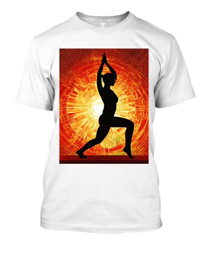 New Year Zen: Yoga Silhouette Graphic t- shirts - Front