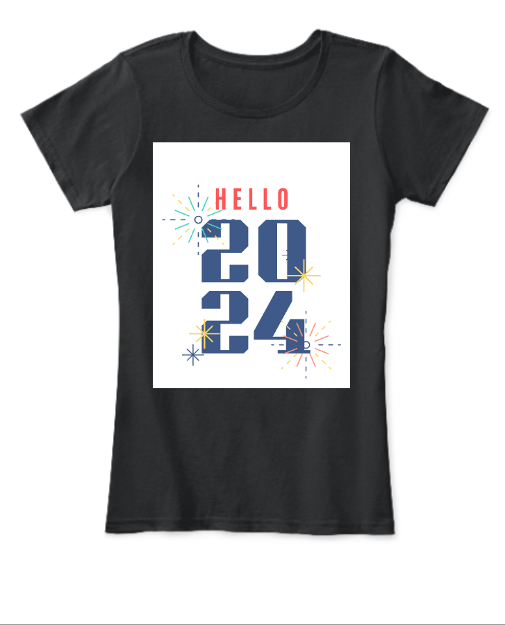 New Year 2024 Woman Half Sleeve Tshirt   New Year 2024  Woman Half Sleeve Tshirt Meta 