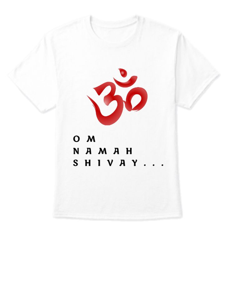 OM NAMAH SHIVAY T-SHIRT WITH LOGO AND NAME  - Front