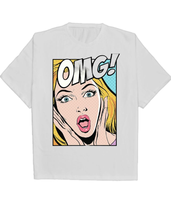 OMG Design Oversized T-Shirt  - Front