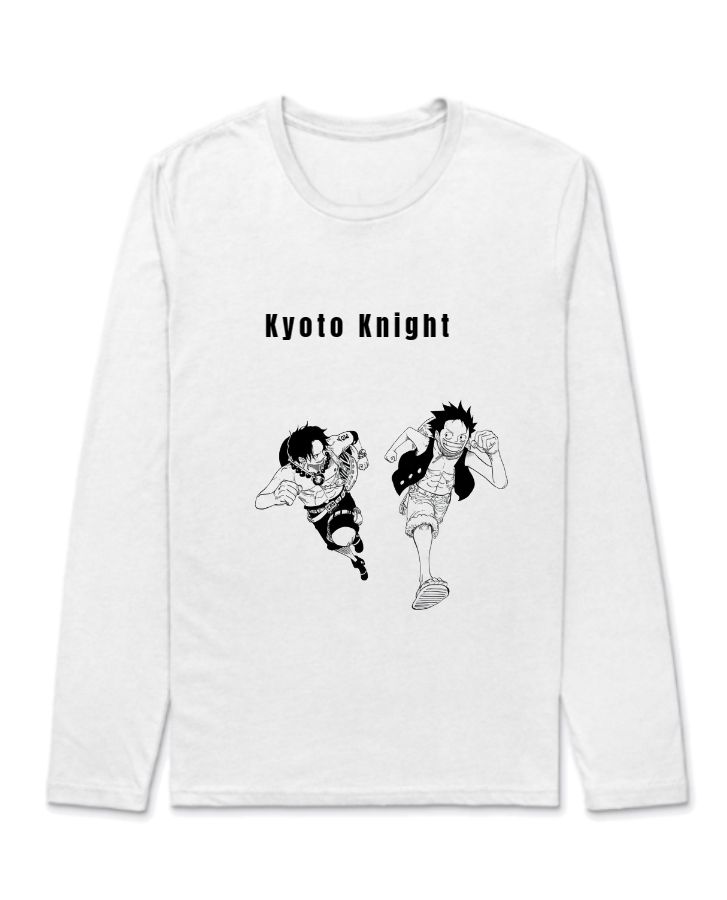 ONE PIECE BACK & FRONT PRINT T-SHIRT BY KYOTO KNIGHT - Front